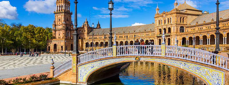 Plaza de España i Sevilla, Spanien